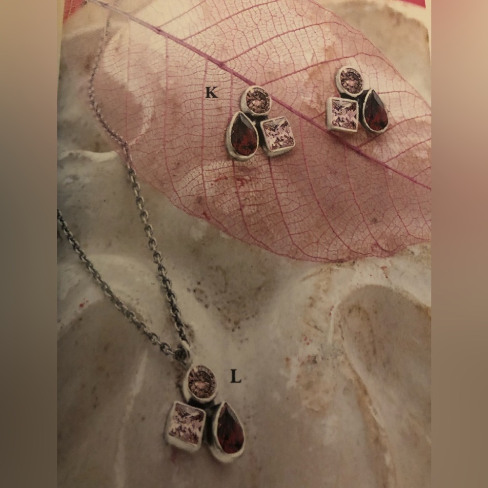 Silpada Sterling Silver Earrings and Necklace Set.